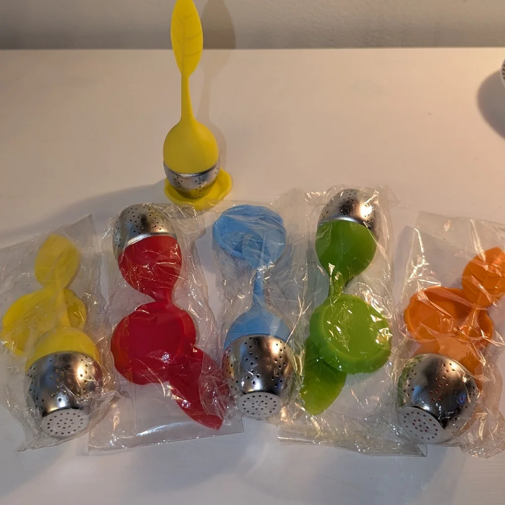 Colorful Leaf Tea Infusers 5set - Picture 1 of 4